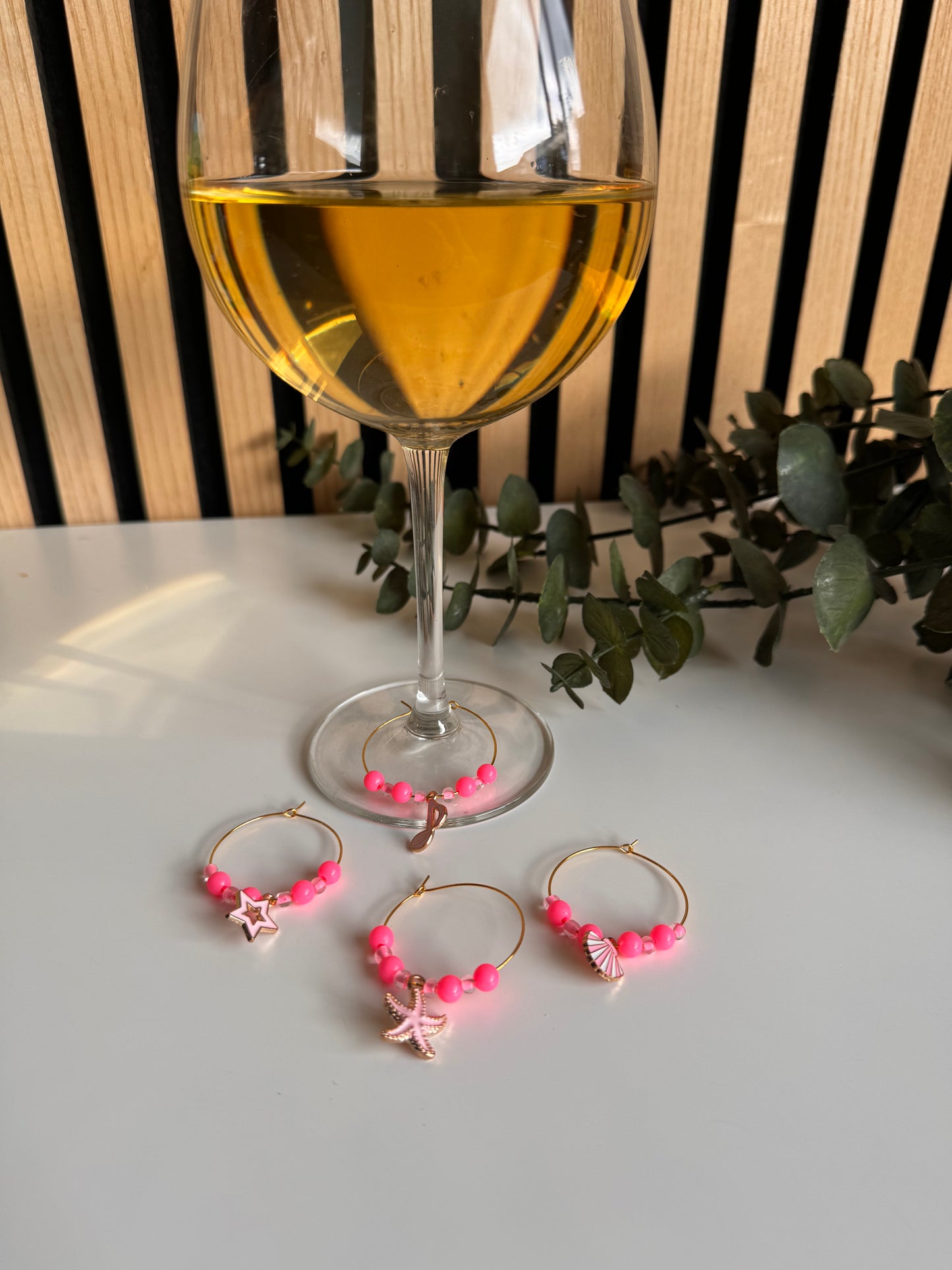 Wijnmarkers Ringen - Set Neon Roze