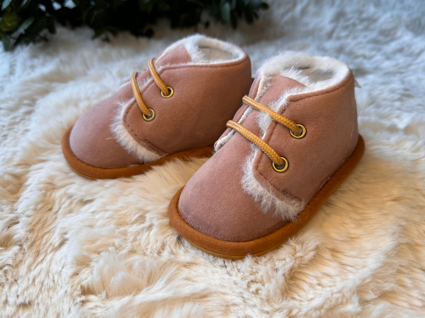 Baby Mocassins Bont / Oud Roze