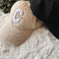 Damespet letter C - Teddy - Beige