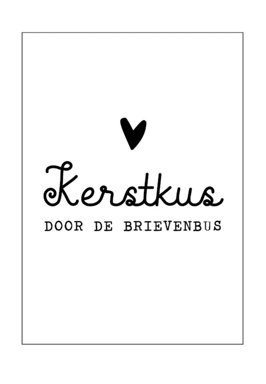 Wenskaarten - Kerstkus door de brievenbus