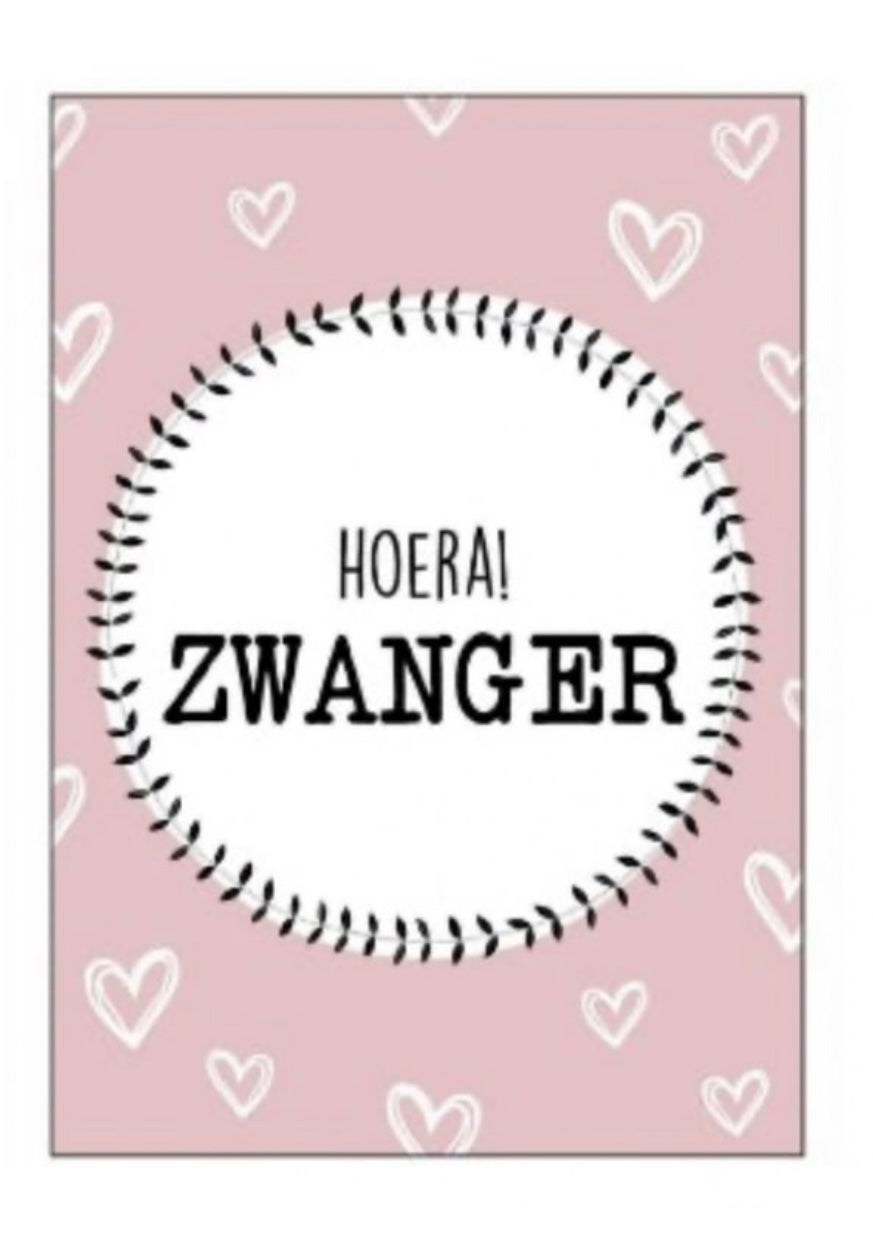 Hoera zwanger felicitatiekaart