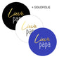 Stickers D40mm - Lieve Papa (3 varianten) 10 stuks