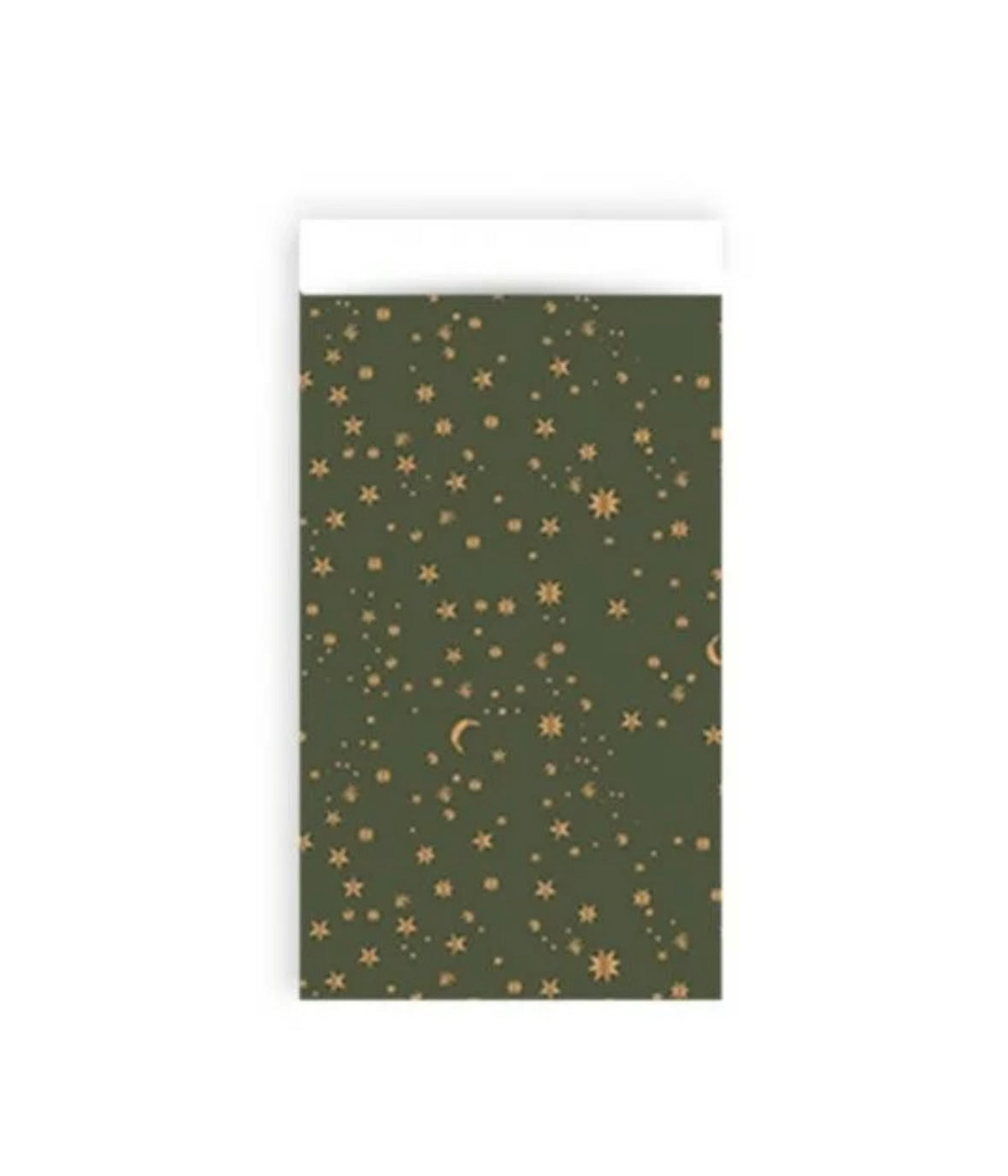 Cadeauzakje | Gold | Green | 7x13 cm | 5 stuks