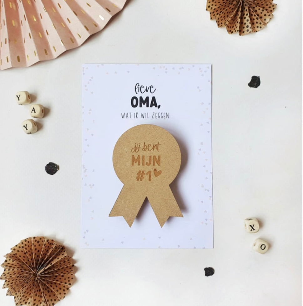 Kaart + medaille button | oma