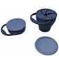 Snack cup - Snack Beker - Inklapbaar - Siliconen - Duurzaam - Baby - Peuter - Dreumes - Servies - Babyeetset - Onderweg - Blauw