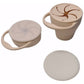 Snack cup - Snack Beker - Inklapbaar - Siliconen - Duurzaam - Baby - Peuter - Dreumes - Servies - Babyeetset - Onderweg - Beige