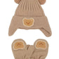 Setje Muts + Handschoenen Teddybear Bruin