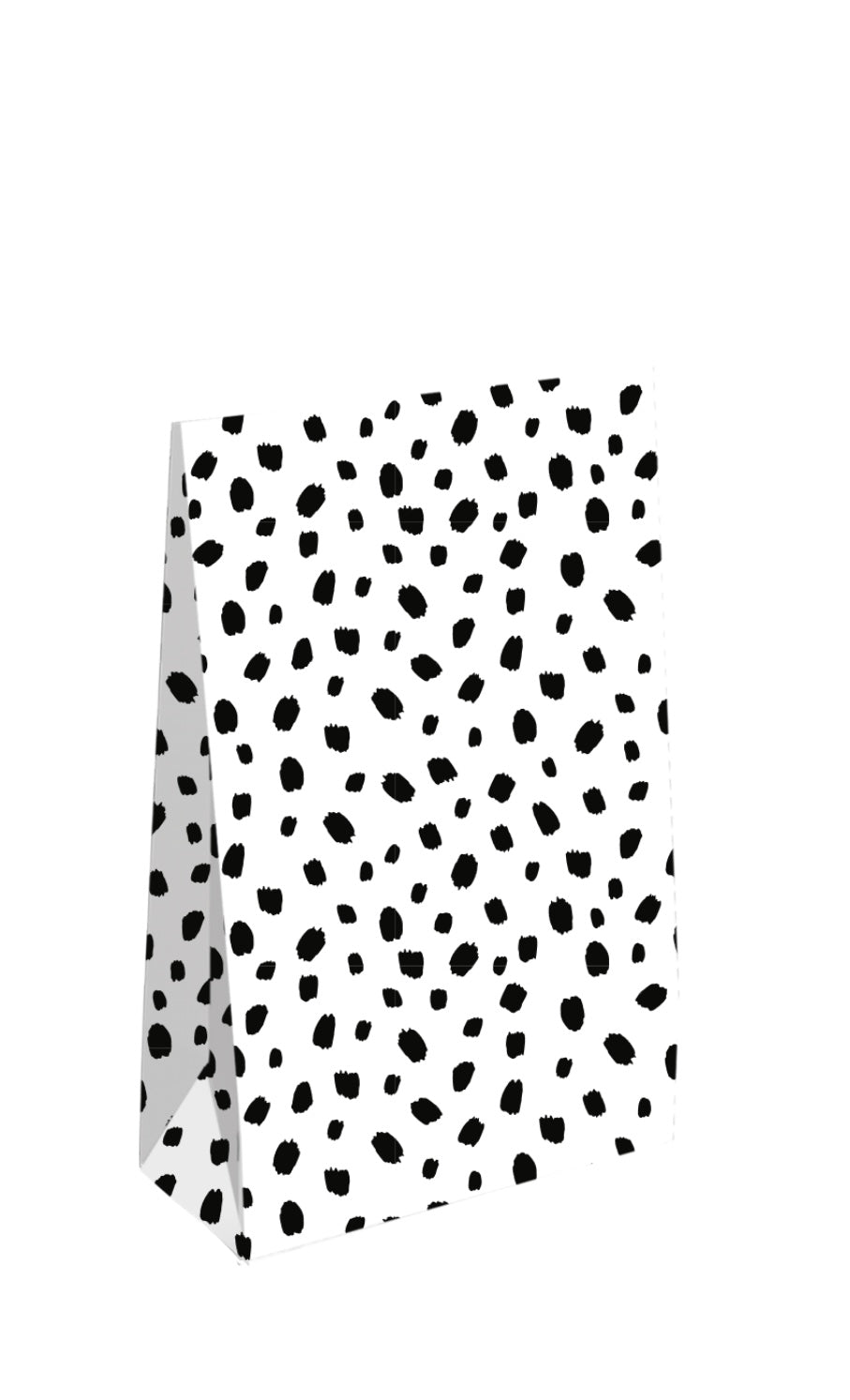 KP® Gift bag - 101 Dots wit/zwart - 13 x 6 x 17,5 + 2,5cm,