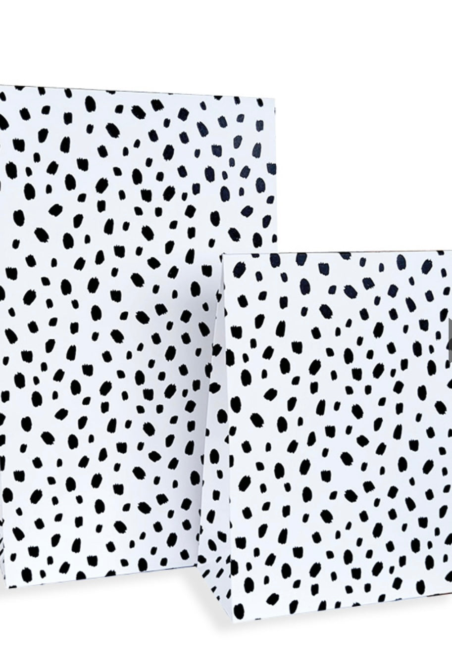 KP® Gift bag - 101 Dots wit/zwart - 13 x 6 x 17,5 + 2,5cm,