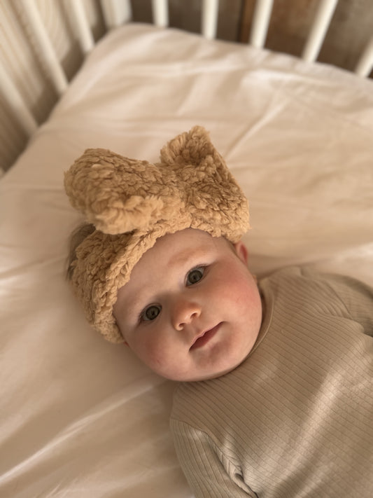 Haarband teddy | babyhaarband - Bruin