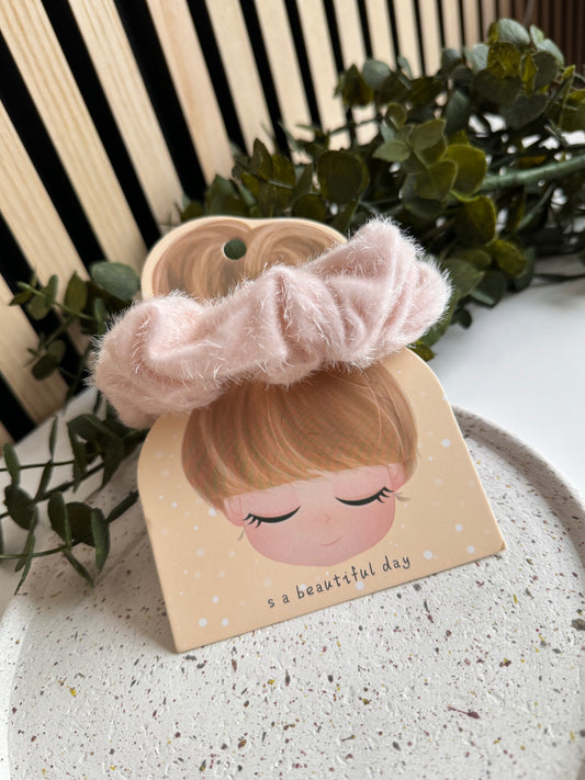 Fluffy Scrunchie - Beige