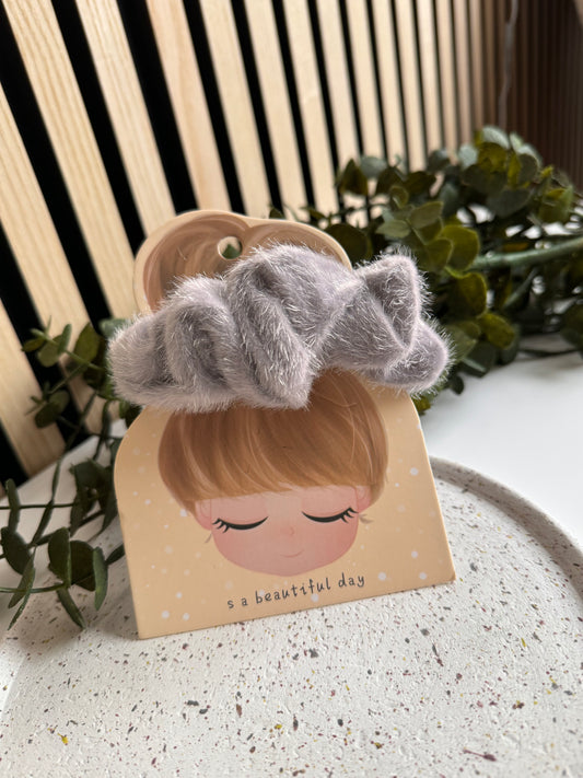 Fluffy Scrunchie - Grey