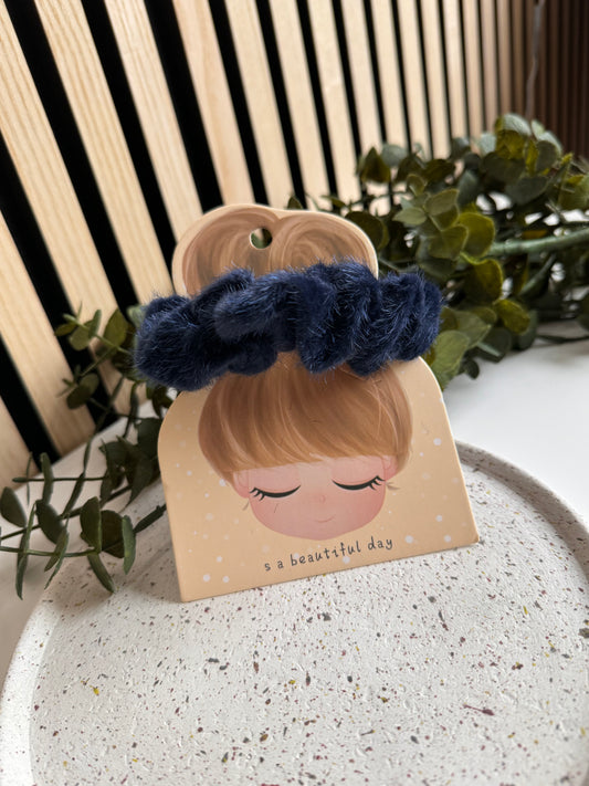 Fluffy Scrunchie - Blue