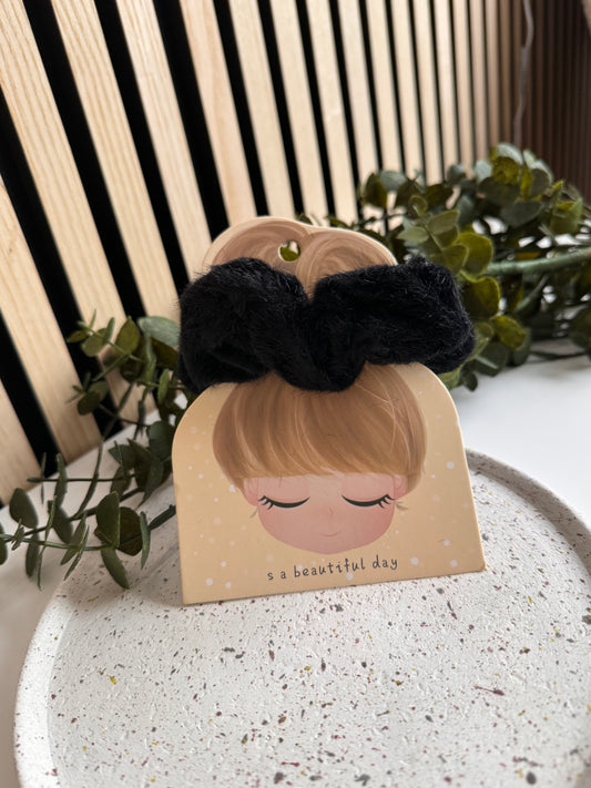 Fluffy Scrunchie - Black