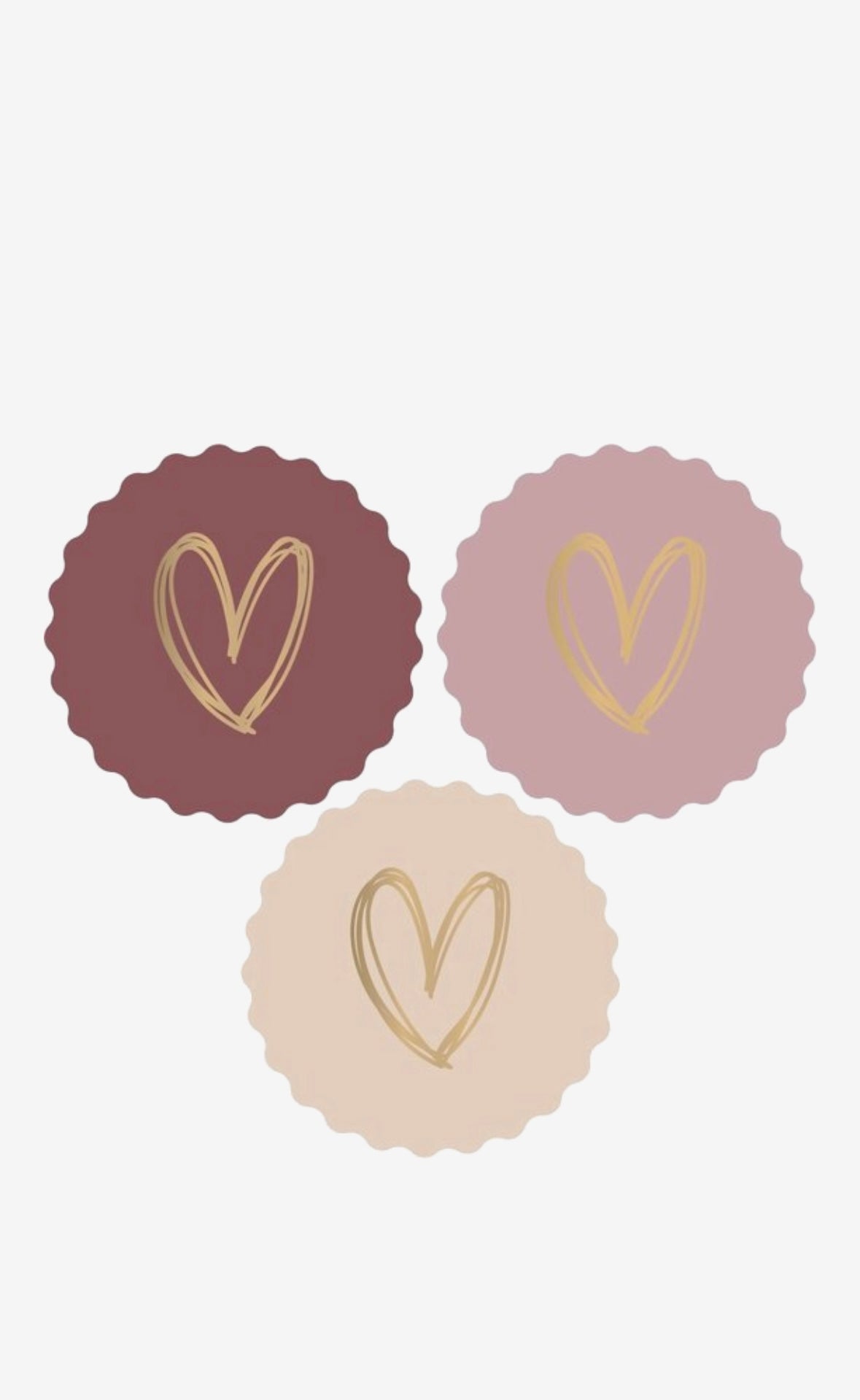 Stickers Multi - Heart Gold - Warm Pink
Ø 55 mm 24 stuks