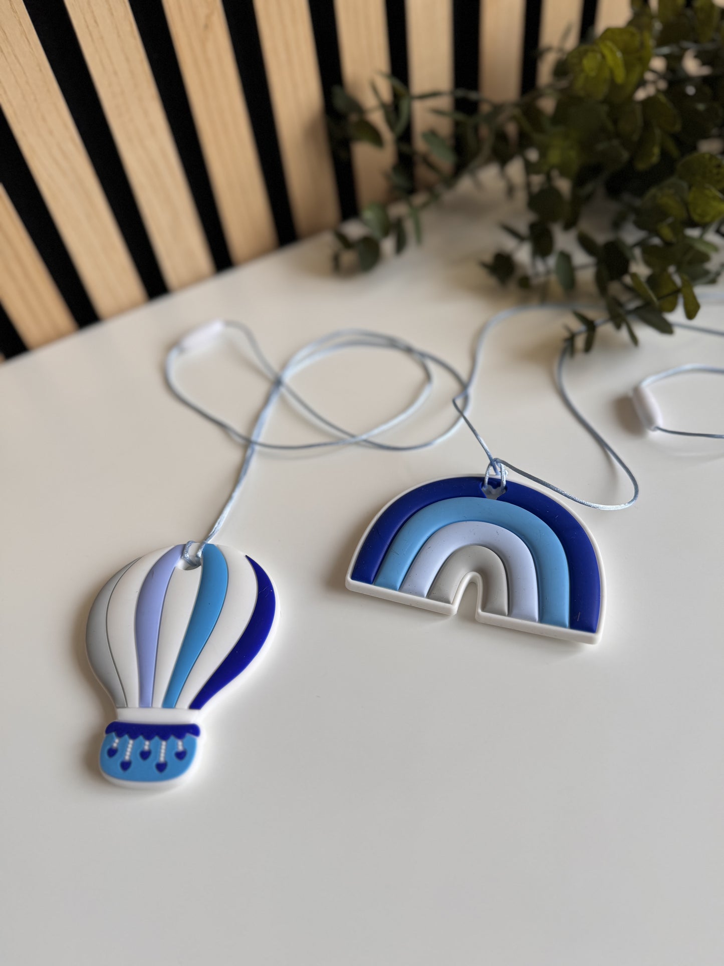 Bijtketting - Luchtballon - Blauw