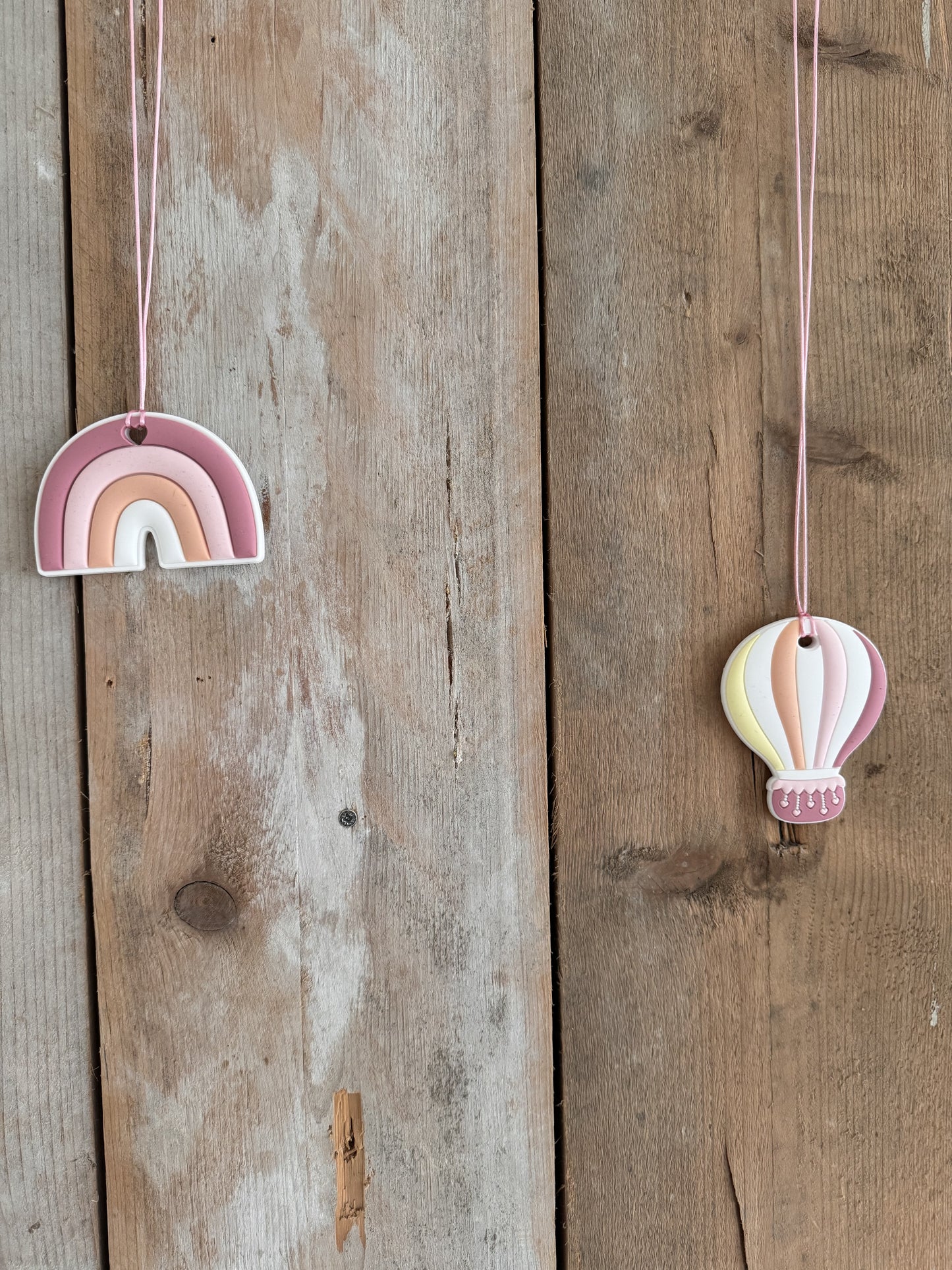 Bijtketting - Luchtballon - Roze