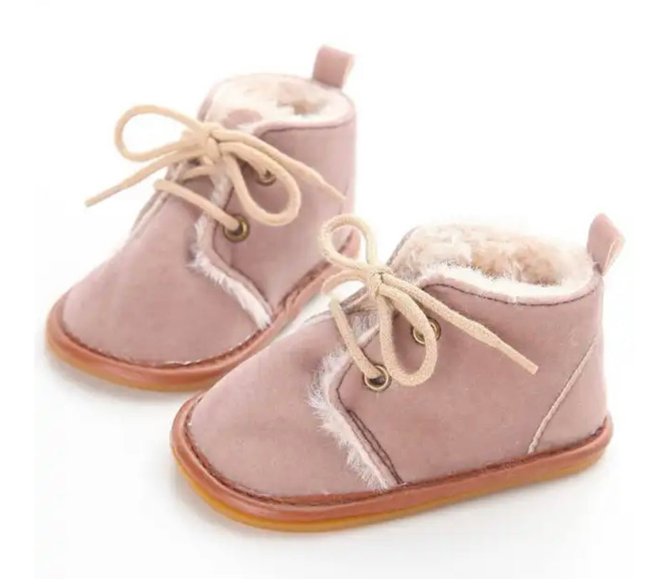 Baby Mocassins Bont / Oud Roze