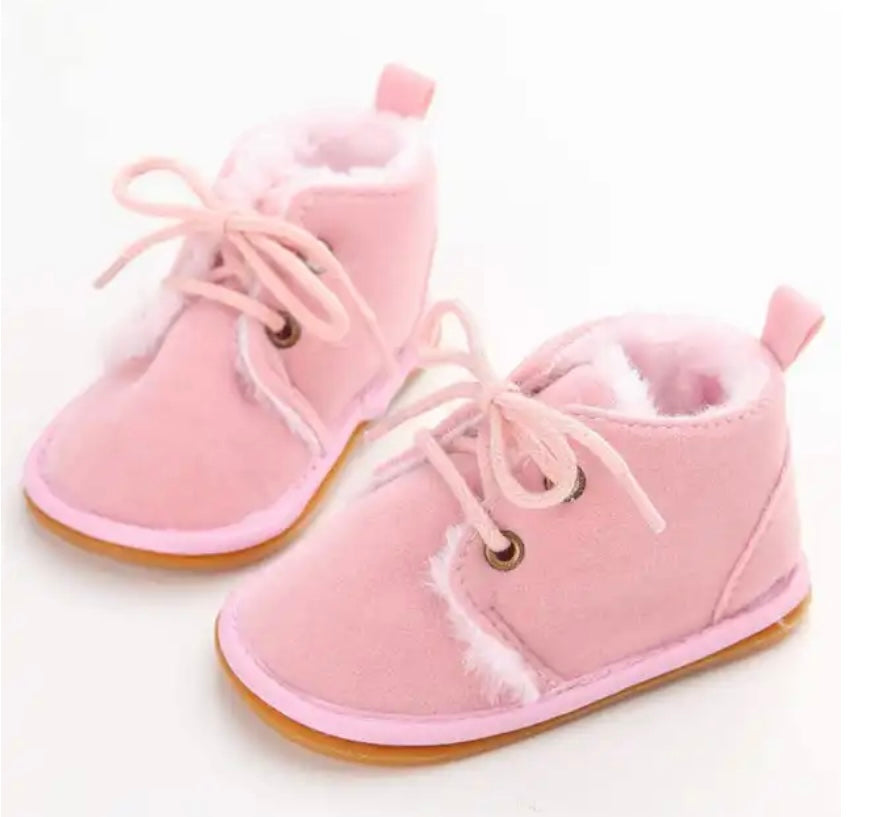 Baby Mocassins Bont / Roze