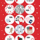 Stickervel Kerst rood | 15 stickers