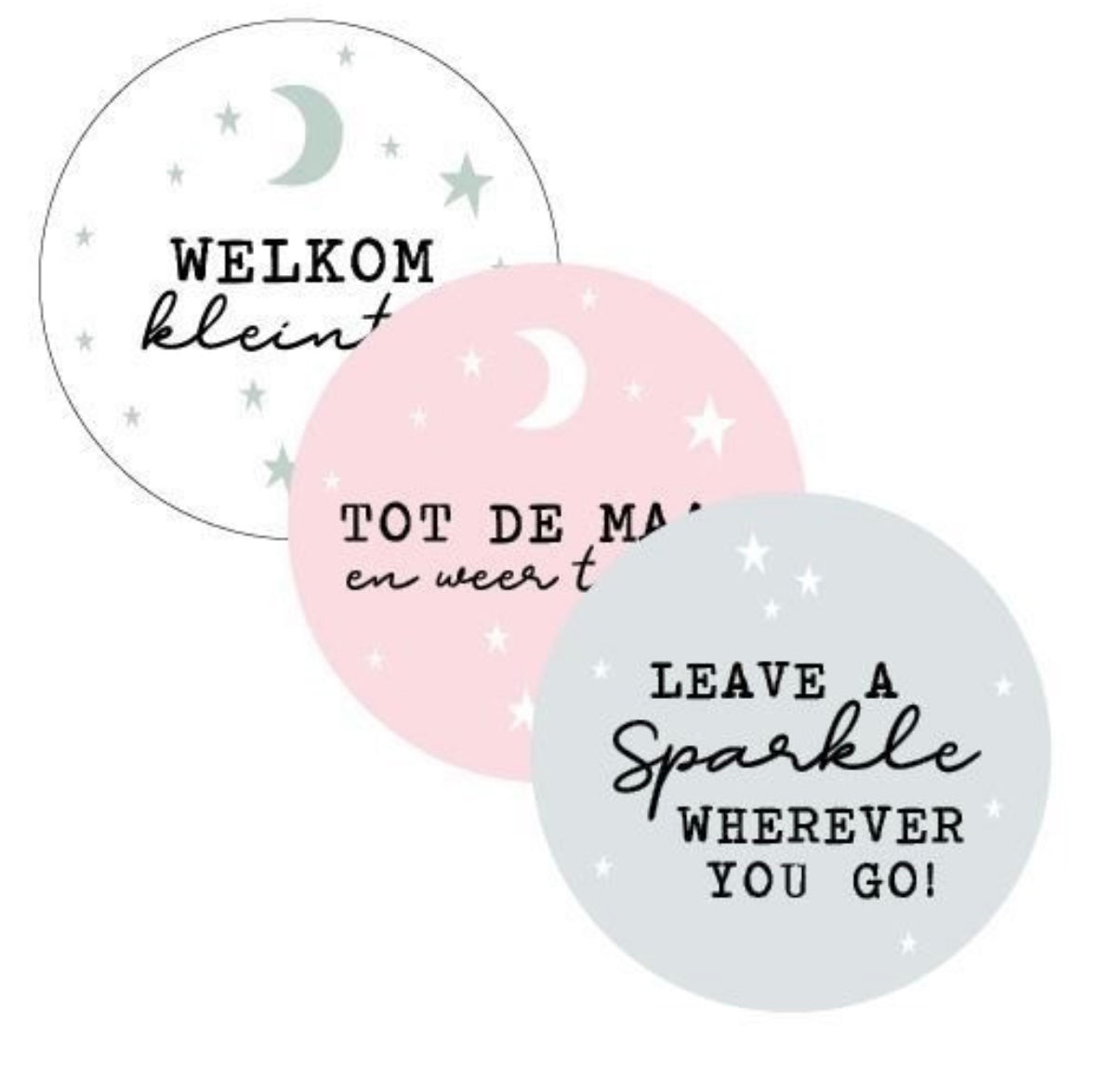 Welkom Kleintje Sticker | 5 stuks