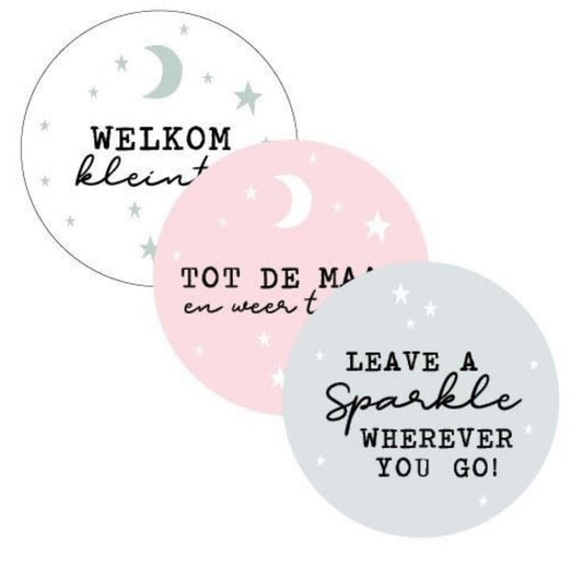 Welkom Kleintje Sticker | 5 stuks