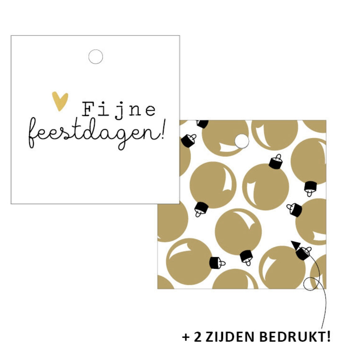 Cadeaulabel Fijne feestdagen!