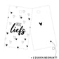 Cadeaulabel – Veel liefs – 40x70mm