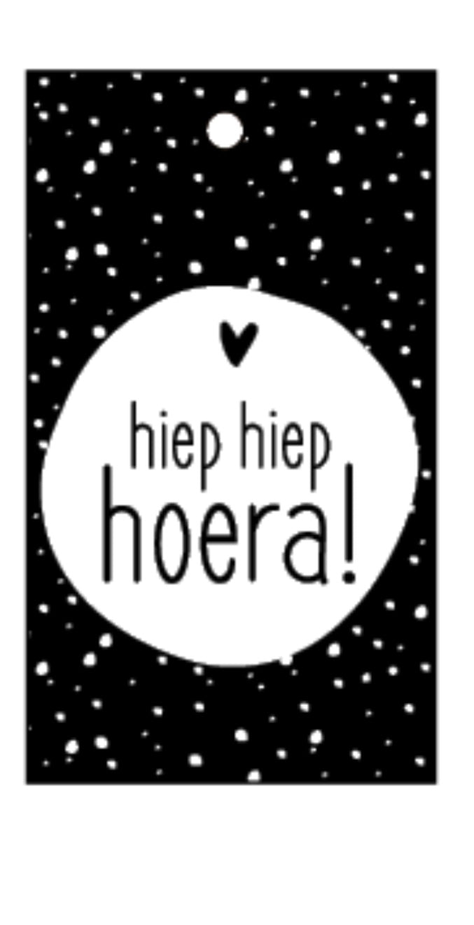 Cadeaulabel hiep hiep hoera