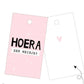 Cadeaulabel - Hoera een meisje - 40x70mm