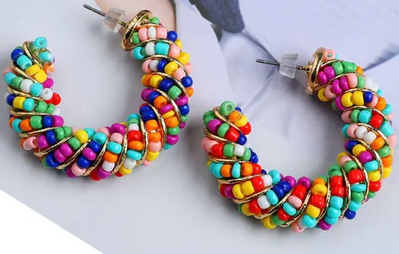 Oorbellen - Multi Collor Ringen