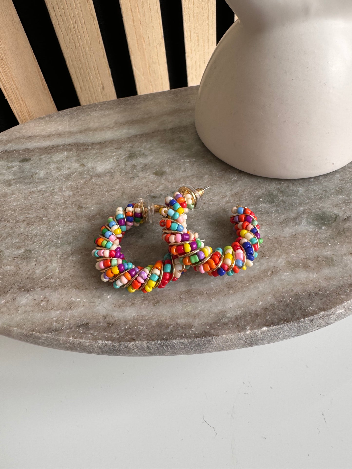 Oorbellen - Multi Collor Ringen