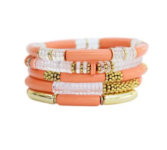 Armbanden Set 5 Stuks - Neon Orange