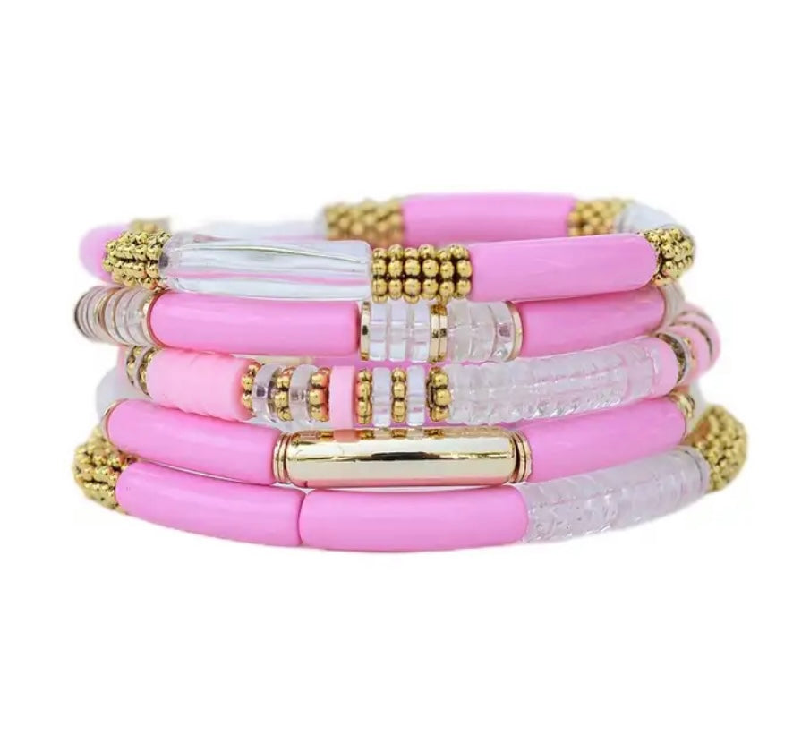 Armbanden Set 5 Stuks - Licht Roze