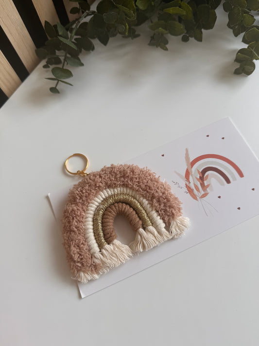 Macramé sleutelhanger | Regenboog