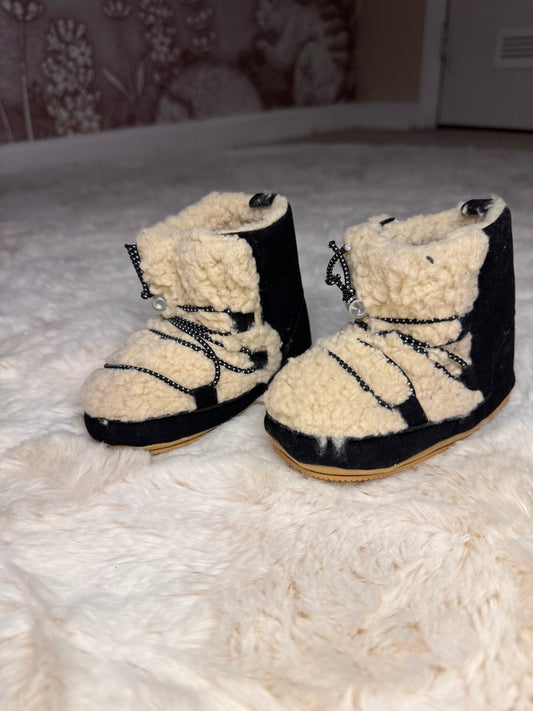 Snowboots Pluche Black