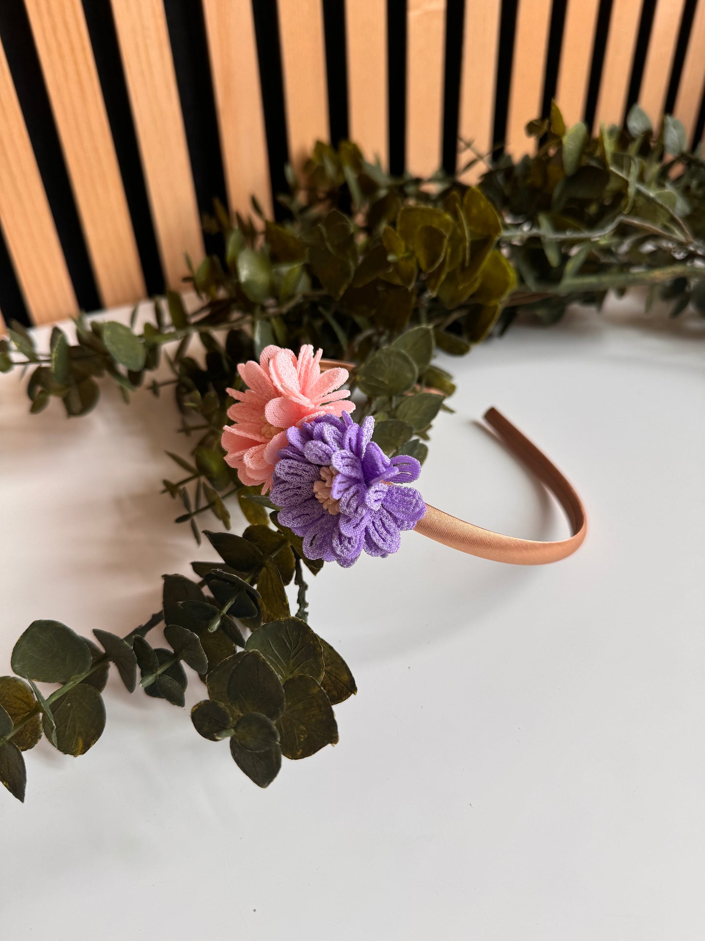 Diadeem flowers - Roze - Lilla