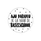 Wensetiket rond 40mm - Aju paraplu ik ga naar de basisschool - 5 stuks