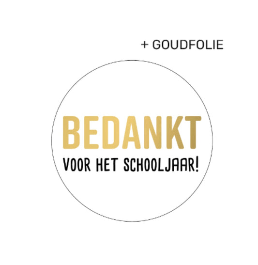 Stickers D40mm - Bedankt voor het schooljaar - 5 stuks