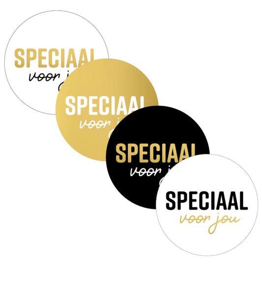 Stickers D40mm - Speciaal voor jou (4 varianten) - 5 stuks