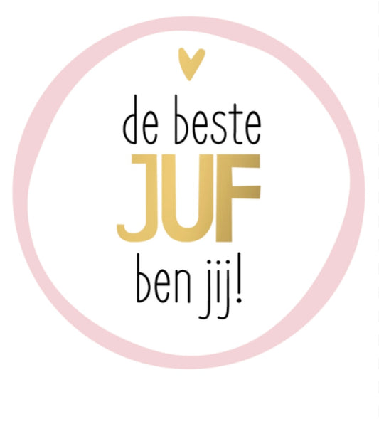 Stickers De Beste Juf Ben Jij - 5 stuks