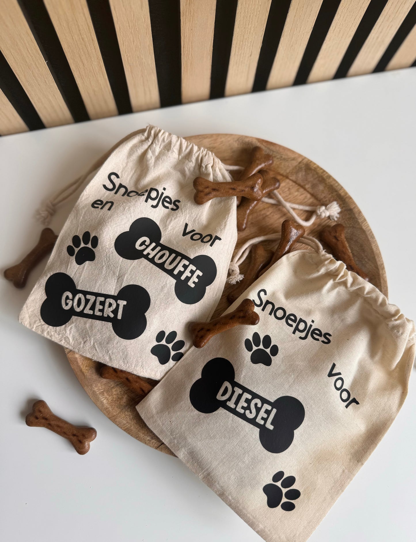 Gepersonaliseerd Zakje voor Honden Snoepjes + Inclusief Inhoud Hondenkoekjes