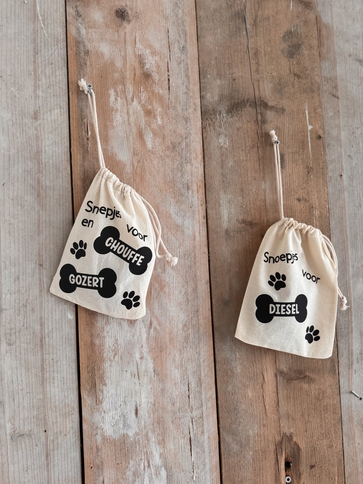 Gepersonaliseerd Zakje voor Honden Snoepjes + Inclusief Inhoud Hondenkoekjes