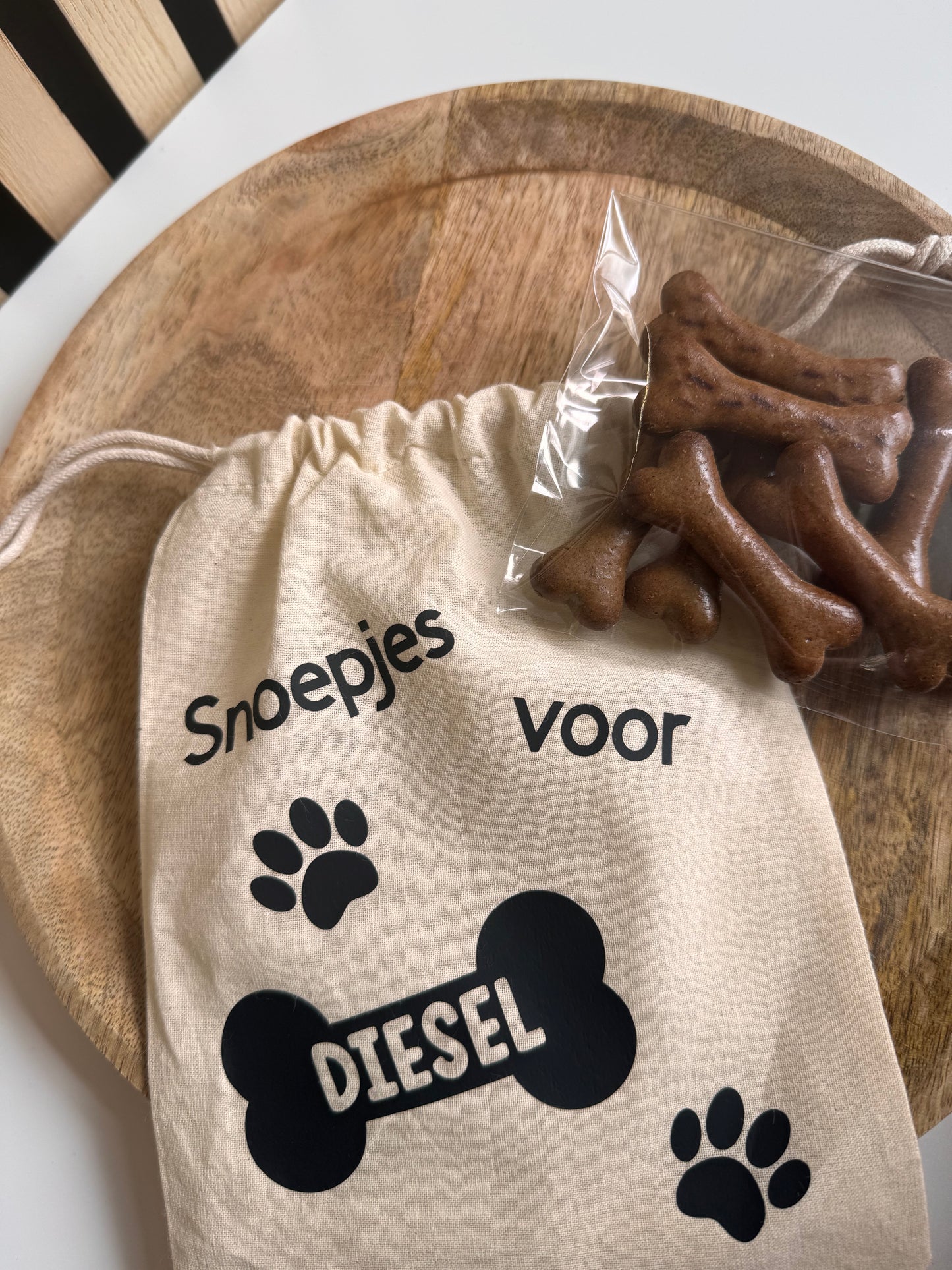 Gepersonaliseerd Zakje voor Honden Snoepjes + Inclusief Inhoud Hondenkoekjes