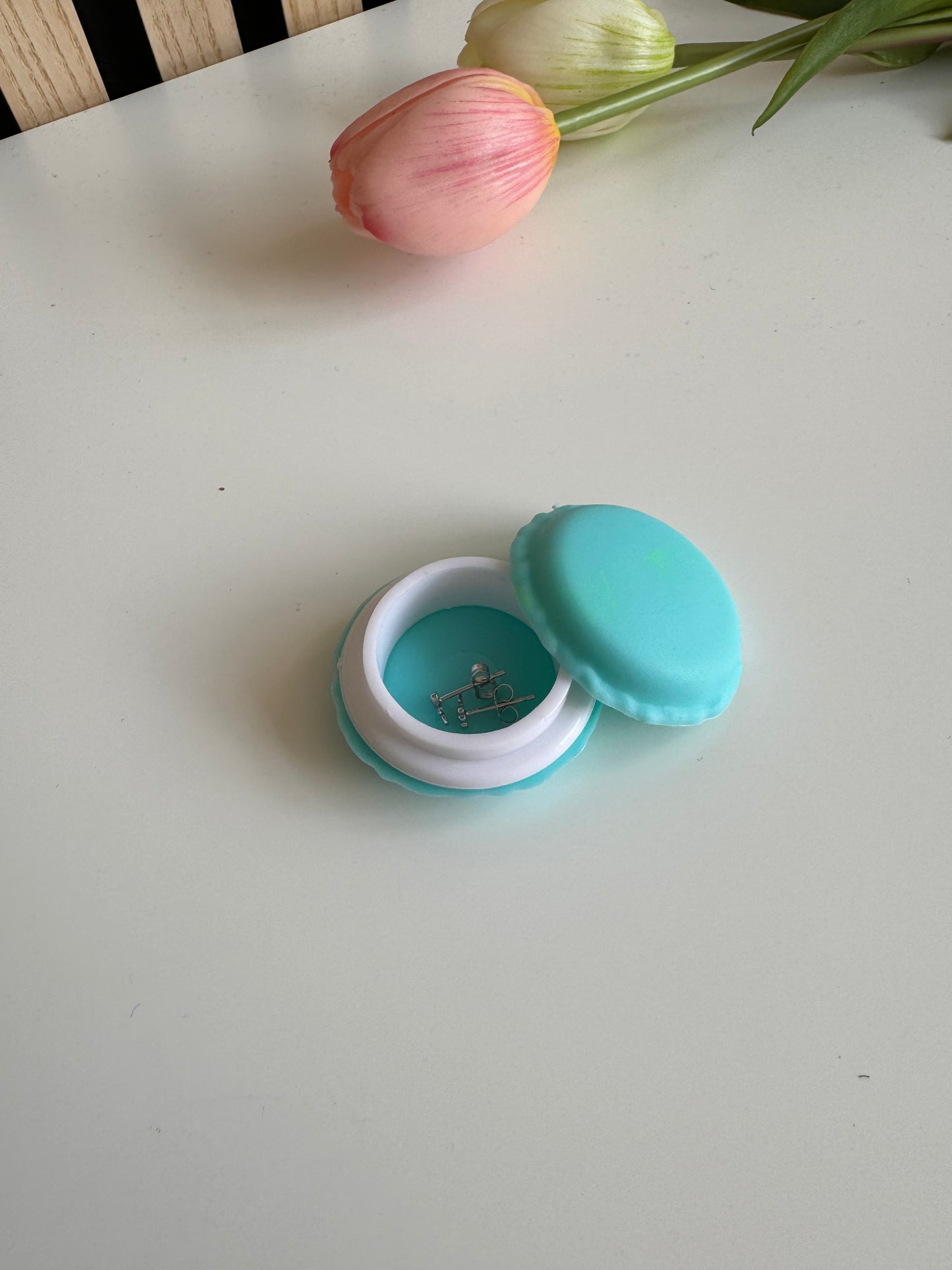 Macaron aqua - sieradendoosje