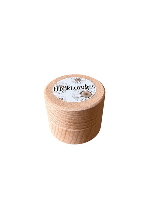 Houten bewaardoosje – Melktandjes (Bloem) (B2B) INCL BTW