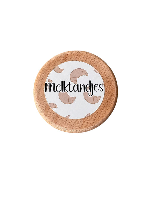 Houten bewaardoosje – Melktandjes (Croissantjes) (B2B) INCL BTW