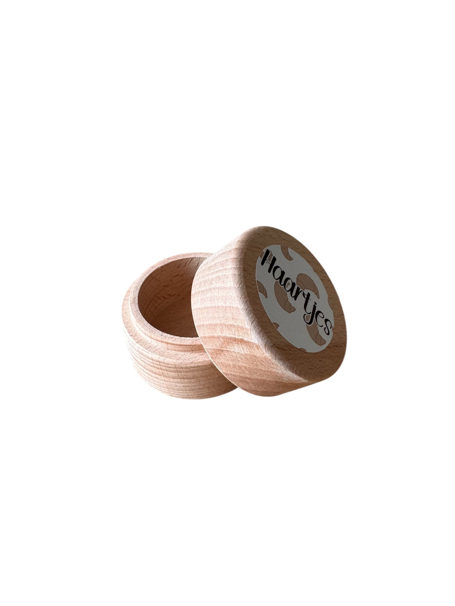 Houten bewaardoosje – Haartjes (Croissantjes)