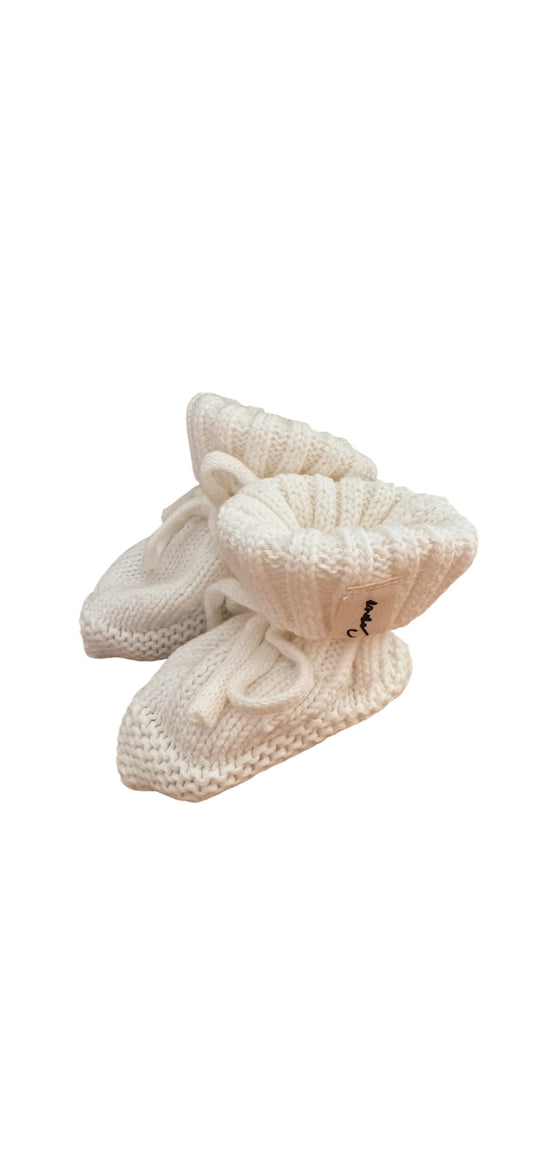 Gebreide babyslofjes - Wit - B2B - Incl Btw