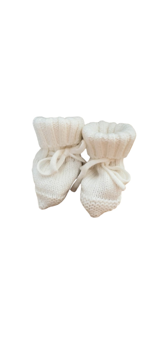 Gebreide babyslofjes - Wit - B2B - Incl Btw